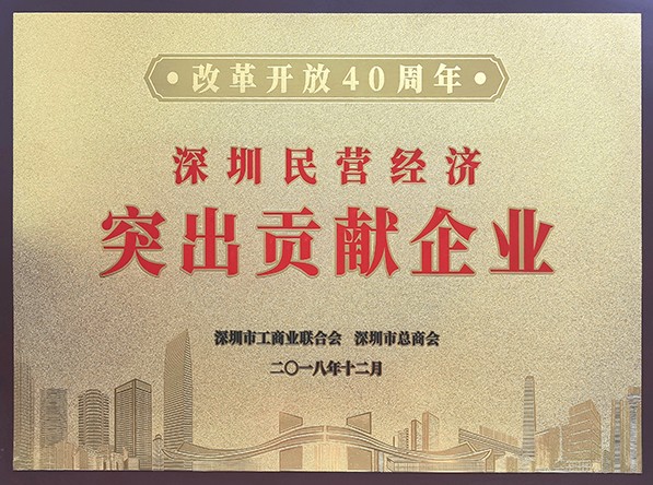 改革開(kāi)放(fàng)40周年深圳民營經濟突出貢獻企業